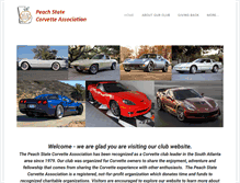 Tablet Screenshot of peachstatecorvette.com